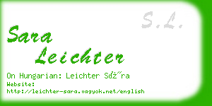 sara leichter business card